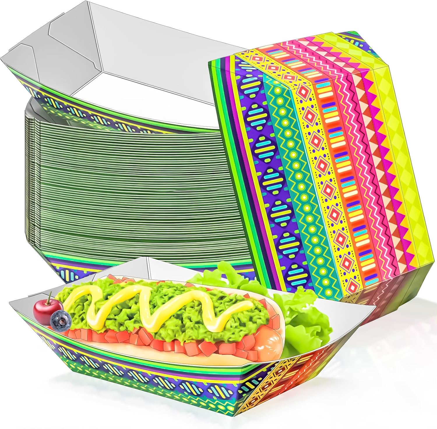 Food Snacks Images - 50 Pack Mexican Kraft Paper Food