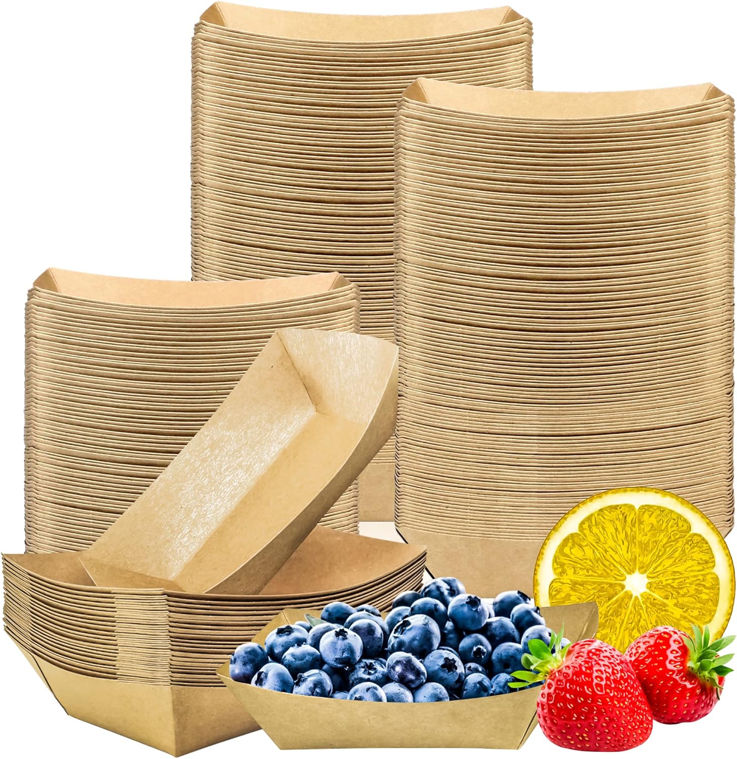 Food Snacks Images - 200 Pack Small Paper Food Trays,