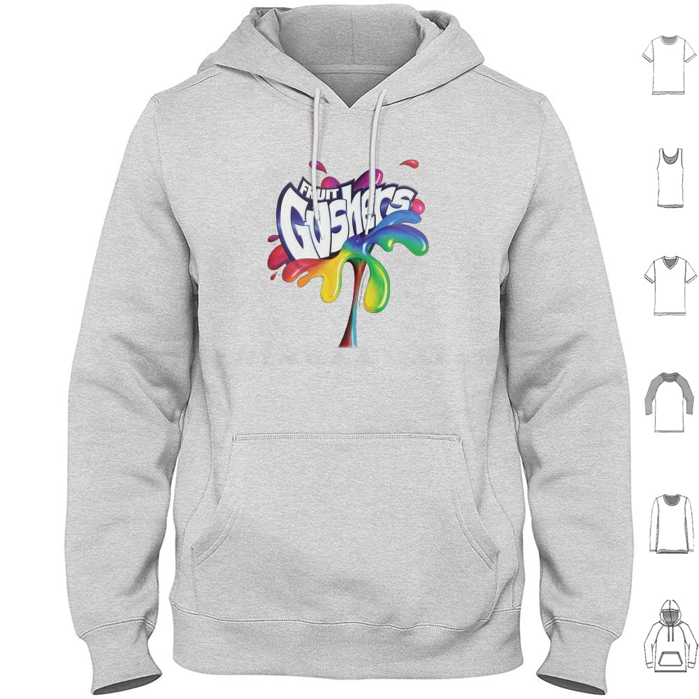 Logo Food Snack - Fruit Gushers 90s Logo Hoodie Cotton