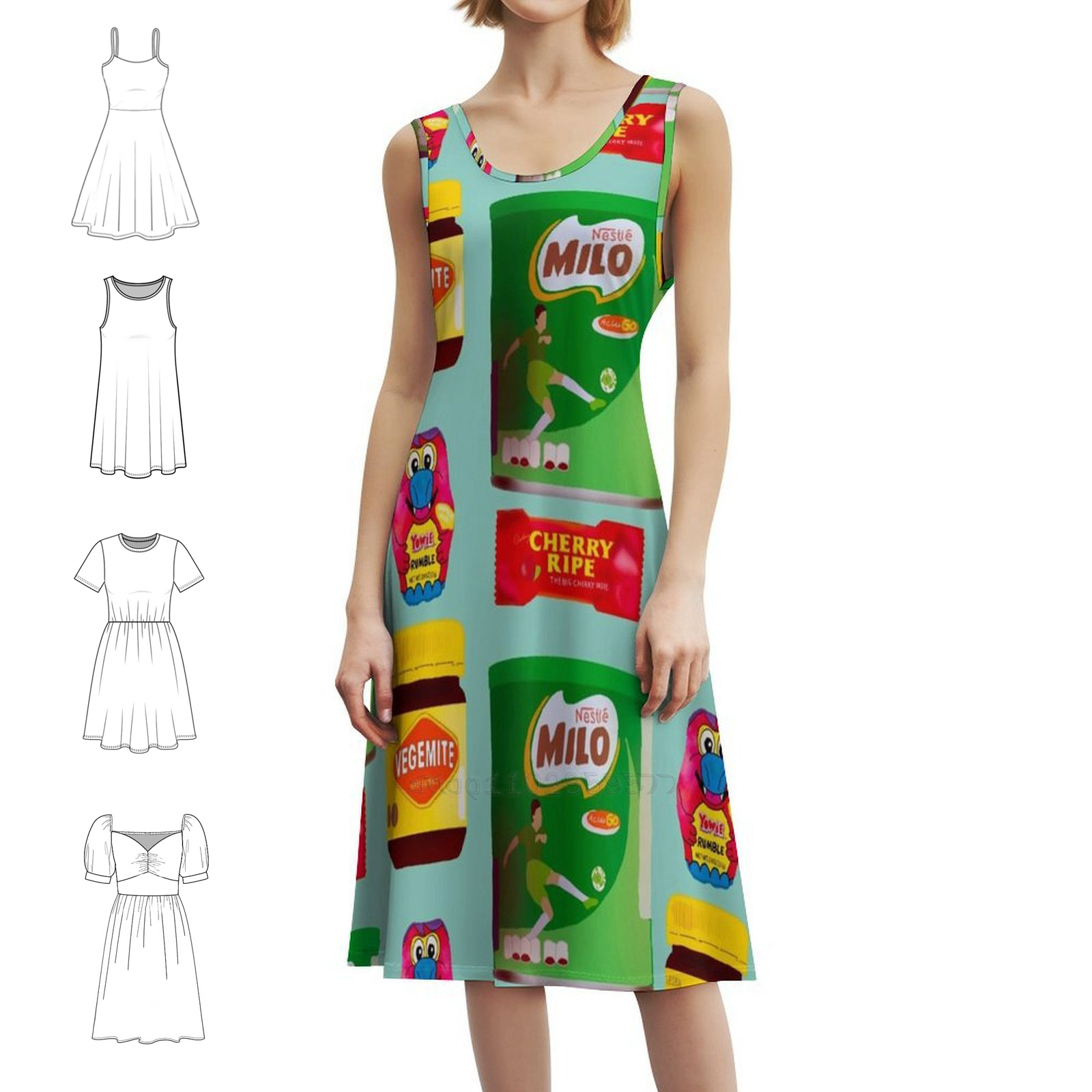 Food Snacks Options - Australian Snacks Vintage Bohemian Dress Puff