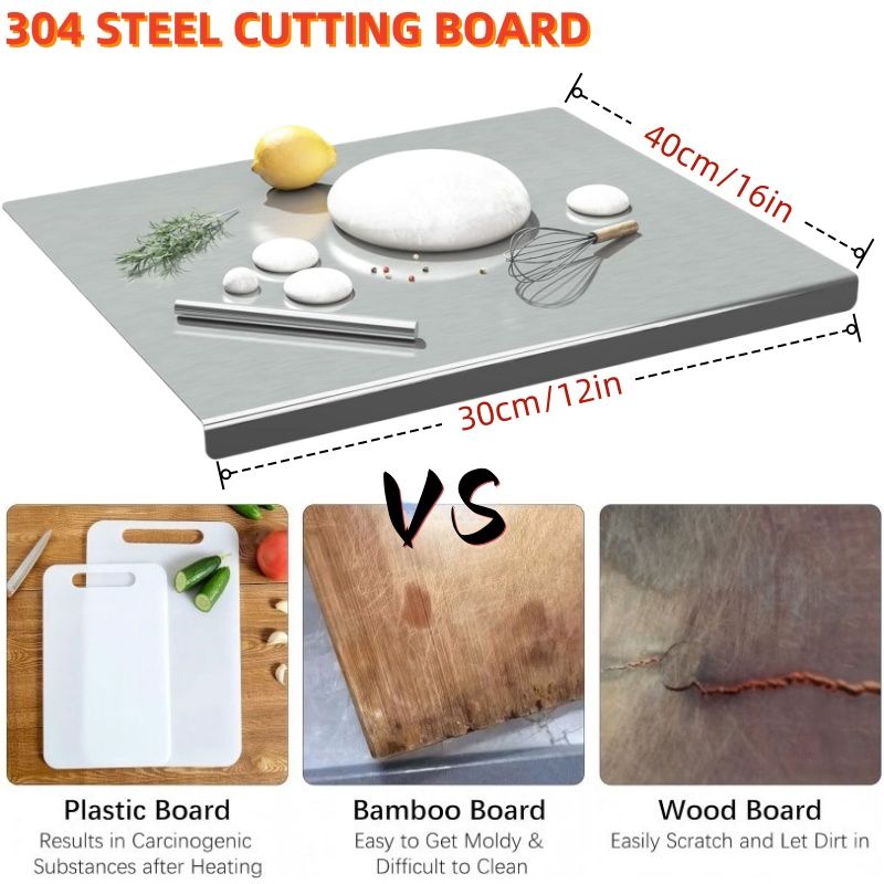 Food & Snacks Coloring Book Bold & Easy - XXL 304 Stainless Steel Cutting Board