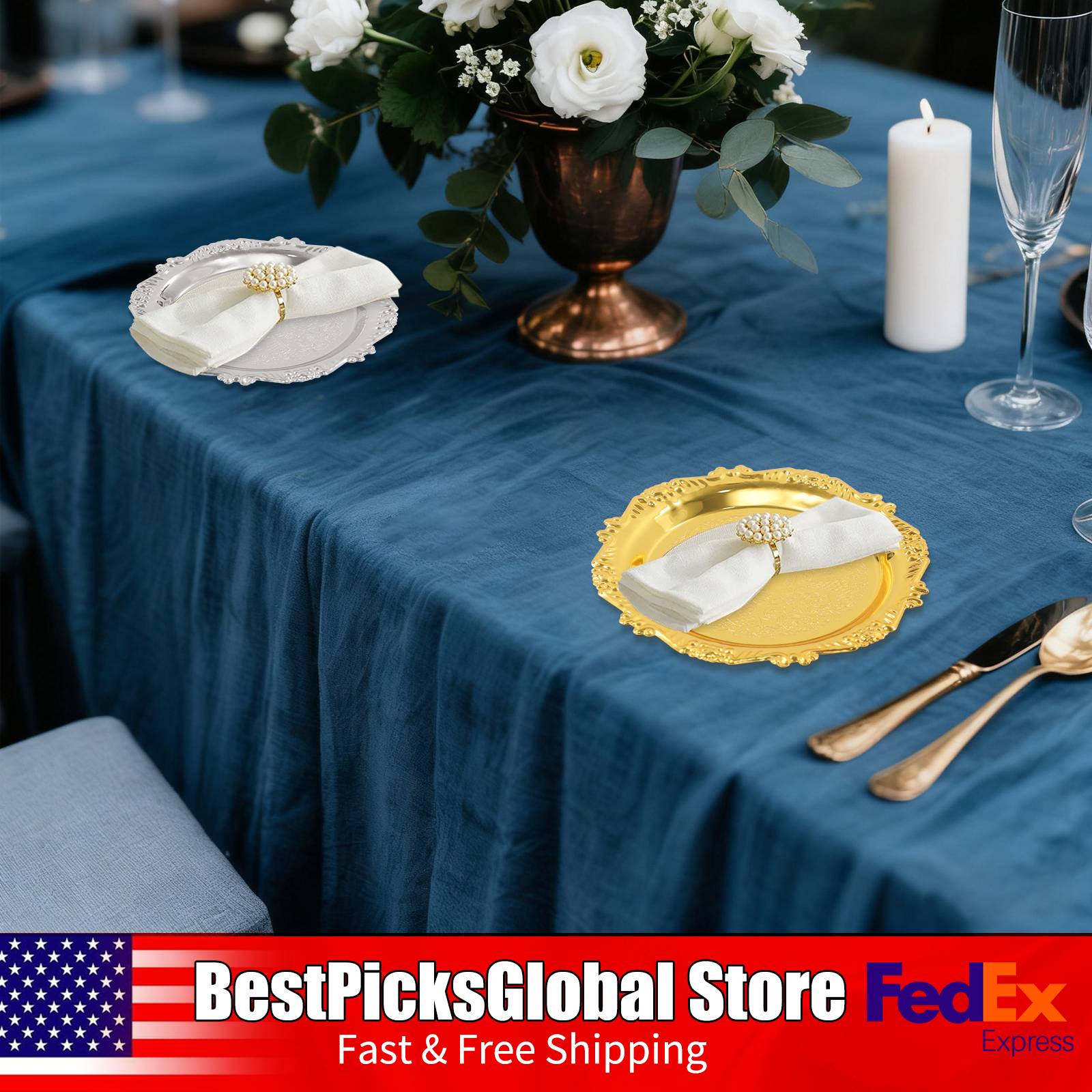 6 PCS Metal Snack Plates Gold/ – обзор и цена Food Snacks Options