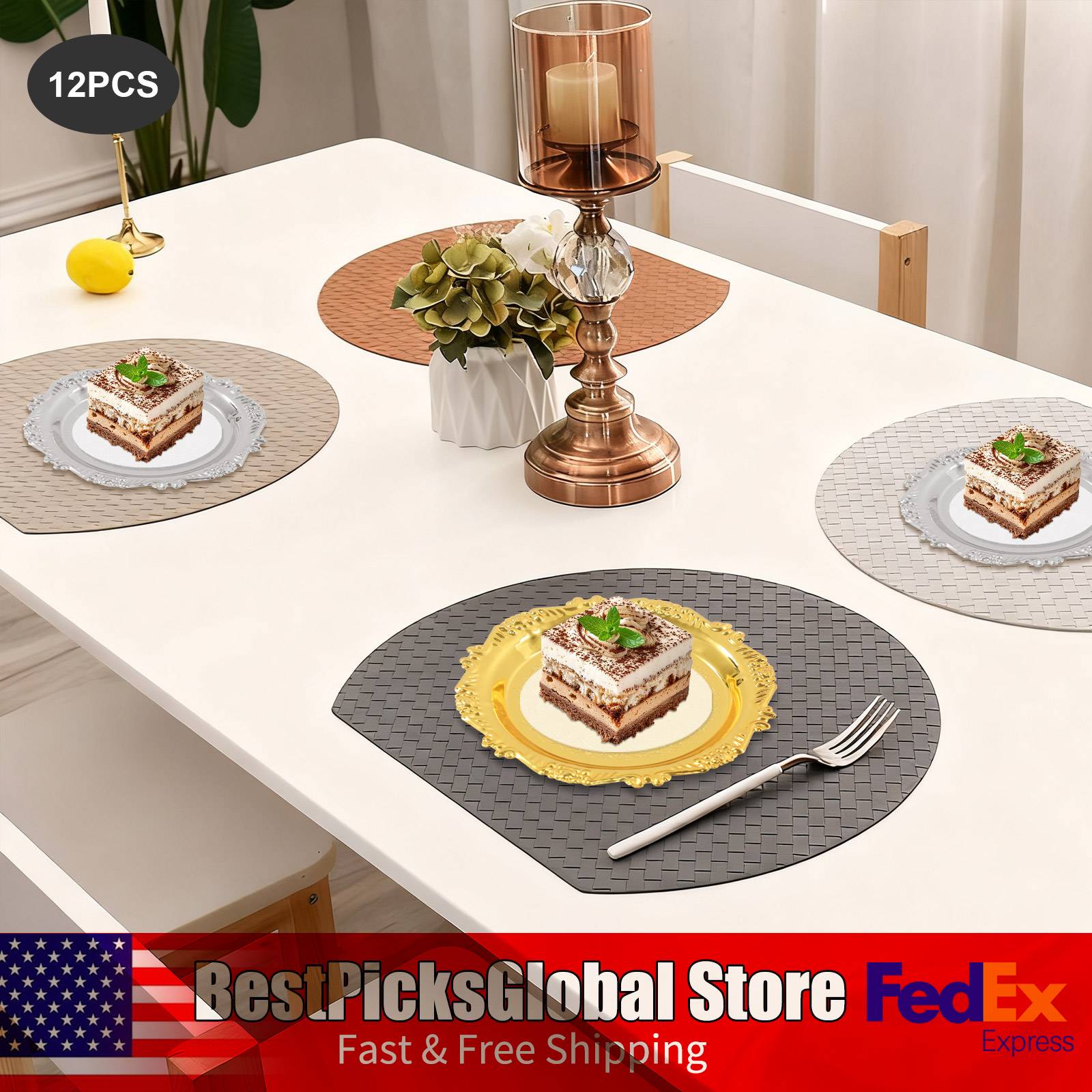 6 PCS Metal Snack Plates Gold/ – обзор и цена Food Snacks Options
