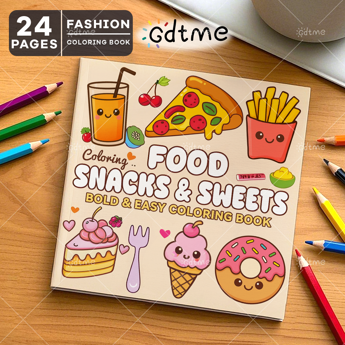 FOOD SNACKS & SWEETS Themed Co – обзор и цена Food Snacks Coloring Book