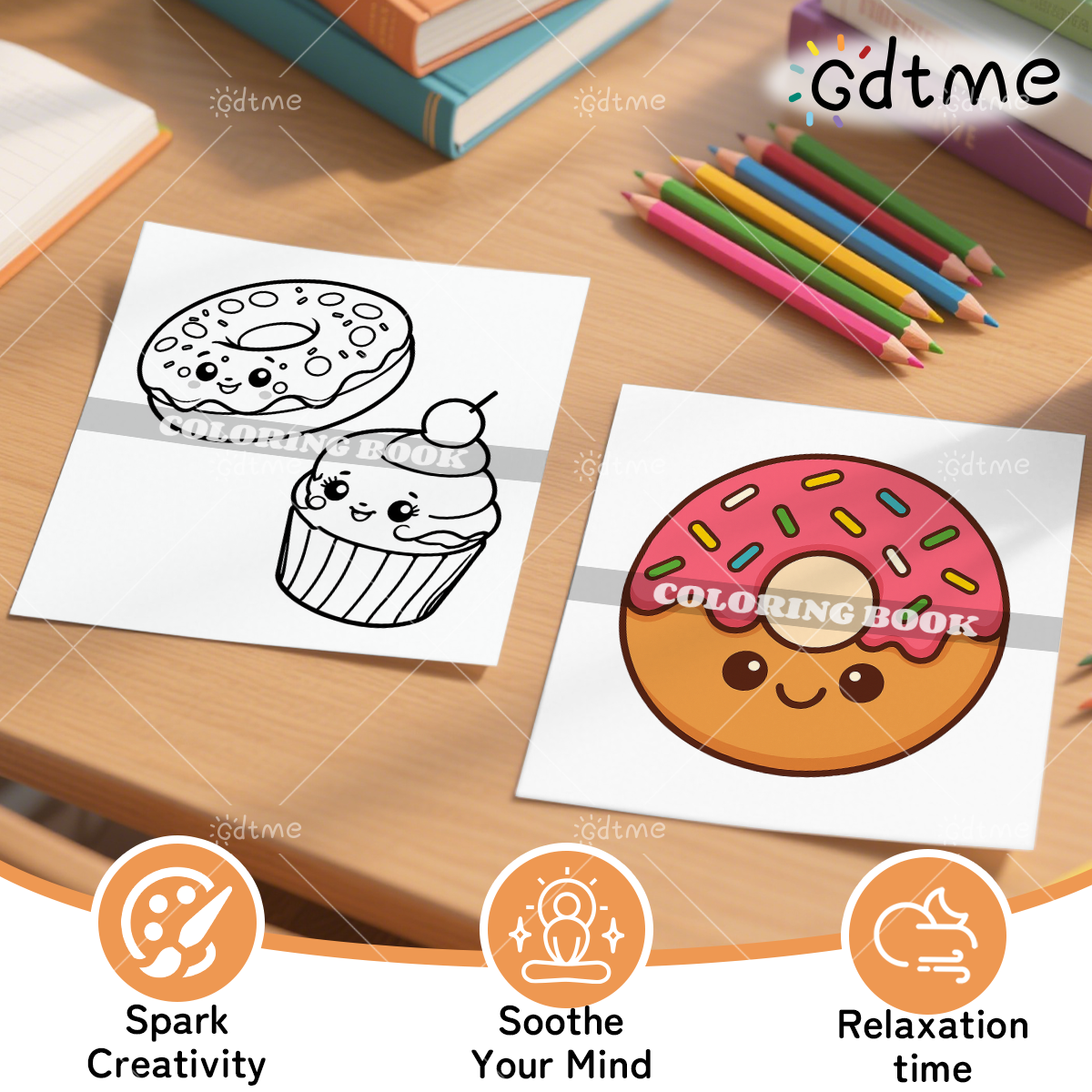 FOOD SNACKS & SWEETS Themed Co – обзор и цена Food Snacks Coloring Book