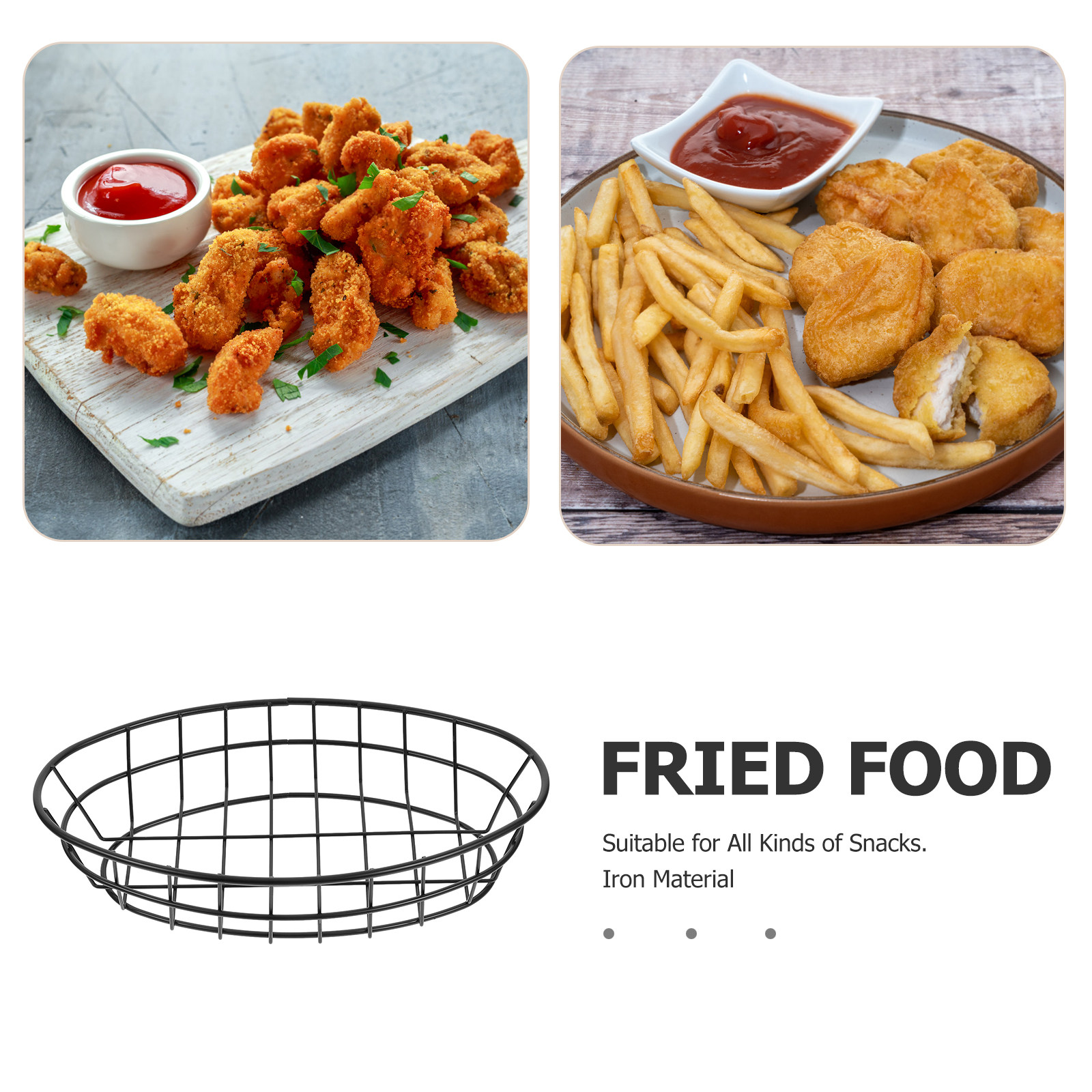Small Snack Basket Iron Mesh O – обзор и цена Food Snacks With Iron