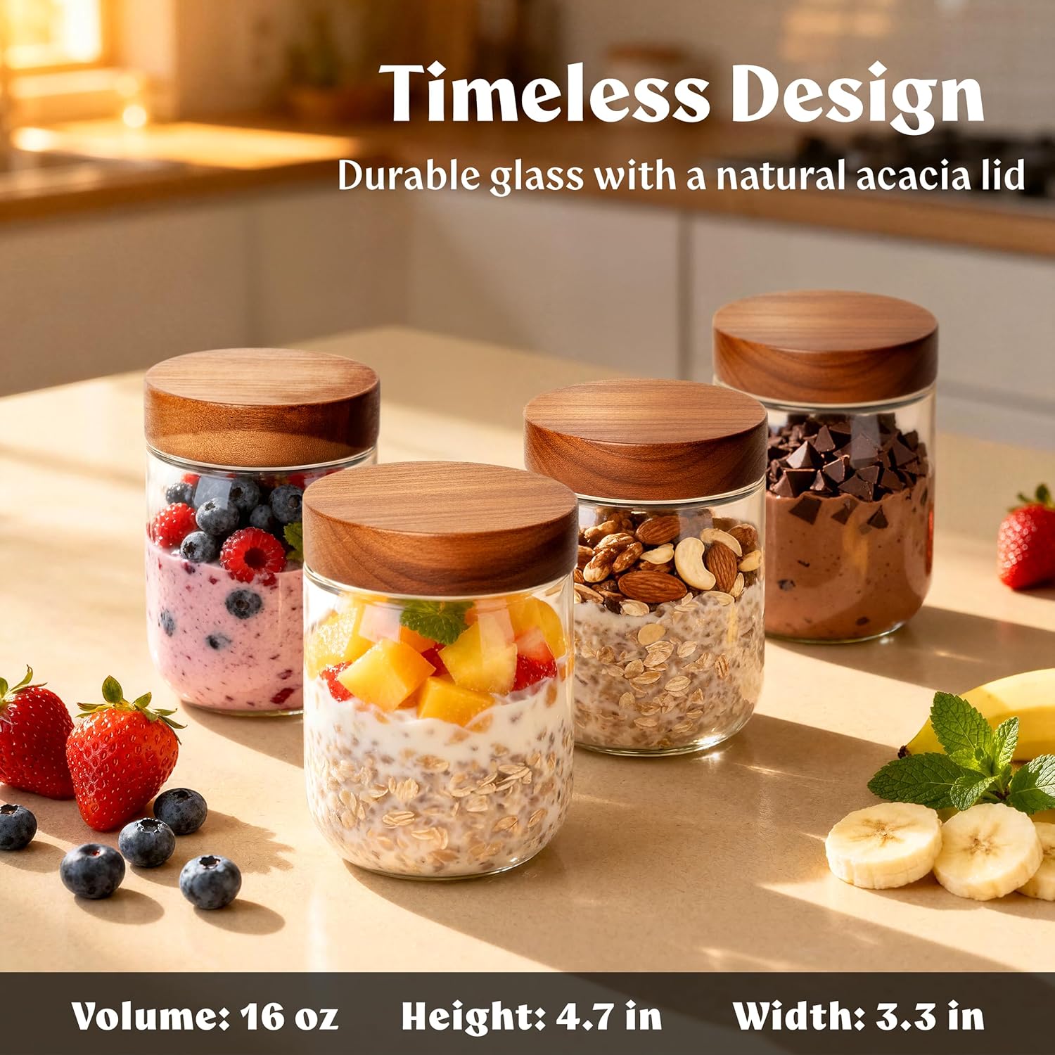 Overnight Oats Containers with – обзор и цена Foods X