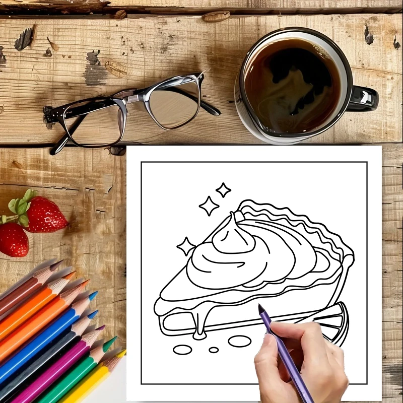 Easy Food and Snacks Coloring  – обзор и цена Food Snacks Coloring Book