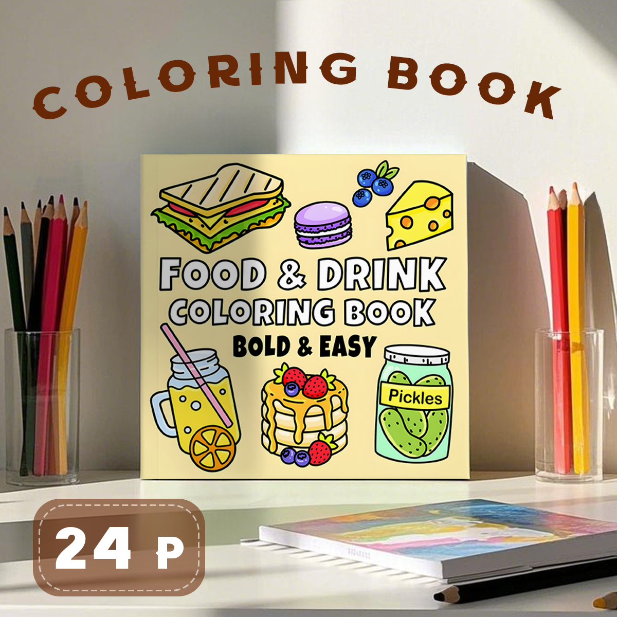 Delicious Treats Coloring Book – обзор и цена Food Snacks Coloring Book