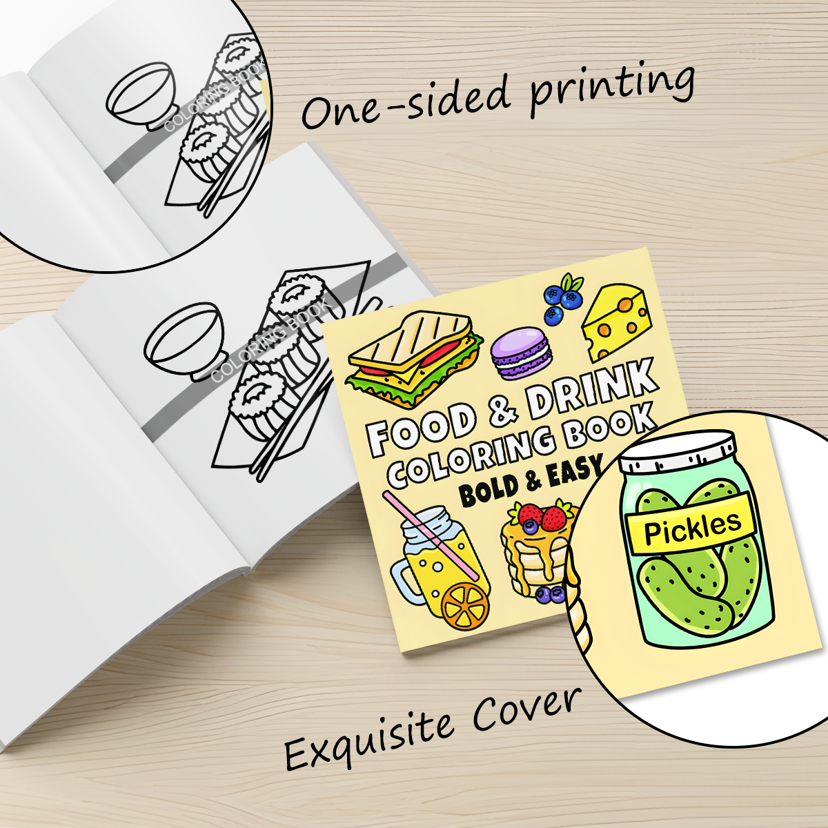 Delicious Treats Coloring Book – обзор и цена Food Snacks Coloring Book