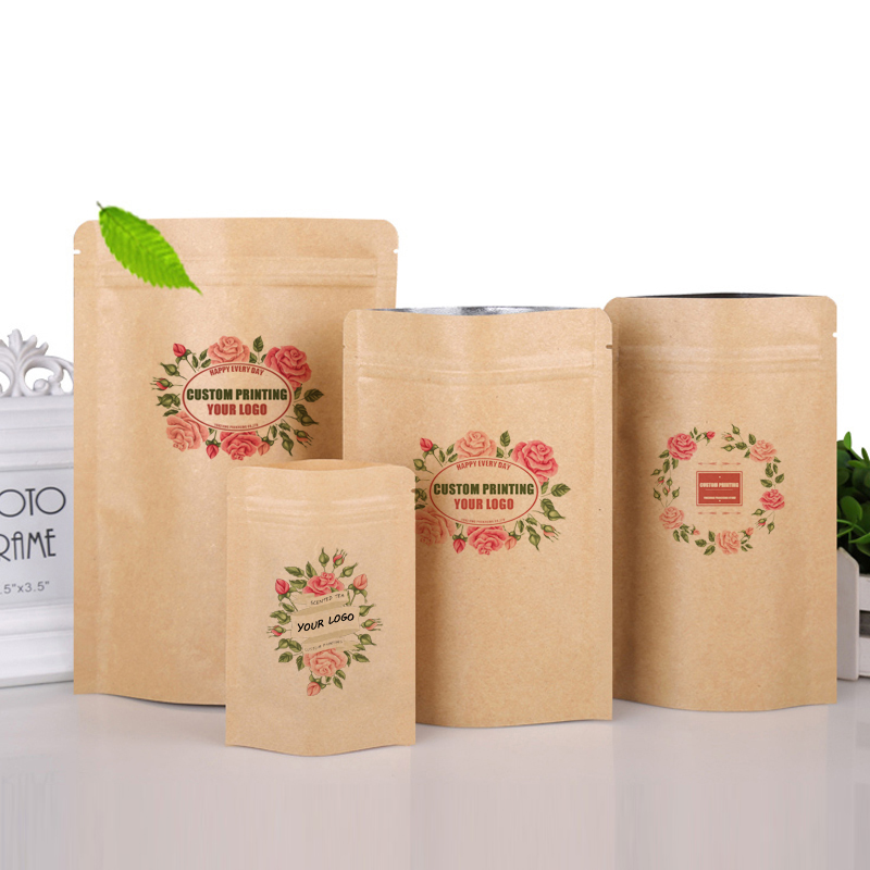 Custom LOGO Brown Kraft Paper  – обзор и цена Logo Food Snack