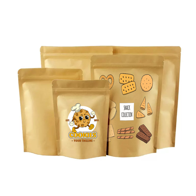 Custom LOGO Brown Kraft Paper  – обзор и цена Logo Food Snack