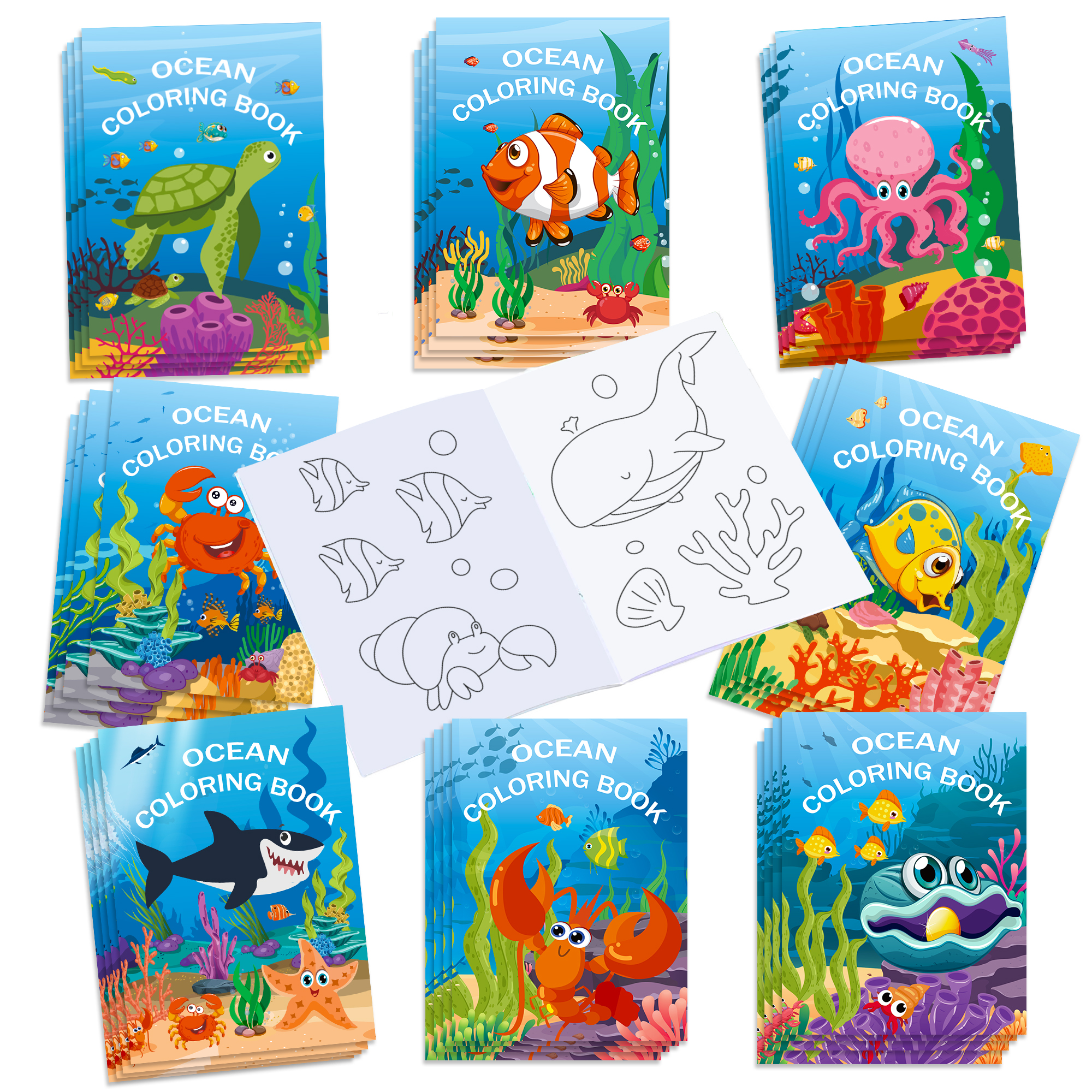 16pcs Cartoon Underwater World – обзор и цена Food Snacks Coloring Book