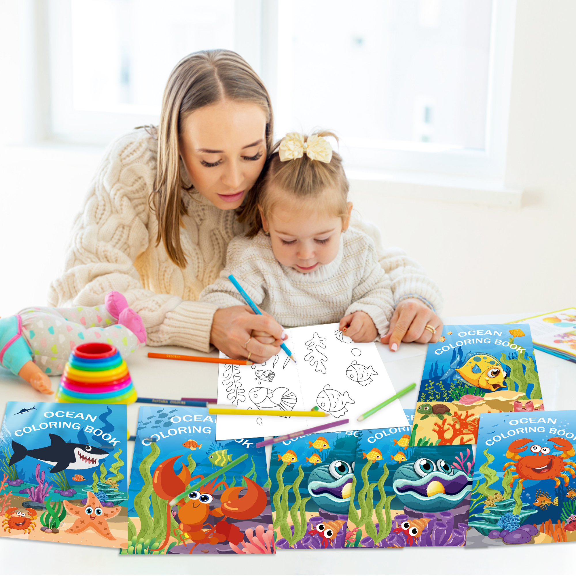 16pcs Cartoon Underwater World – обзор и цена Food Snacks Coloring Book