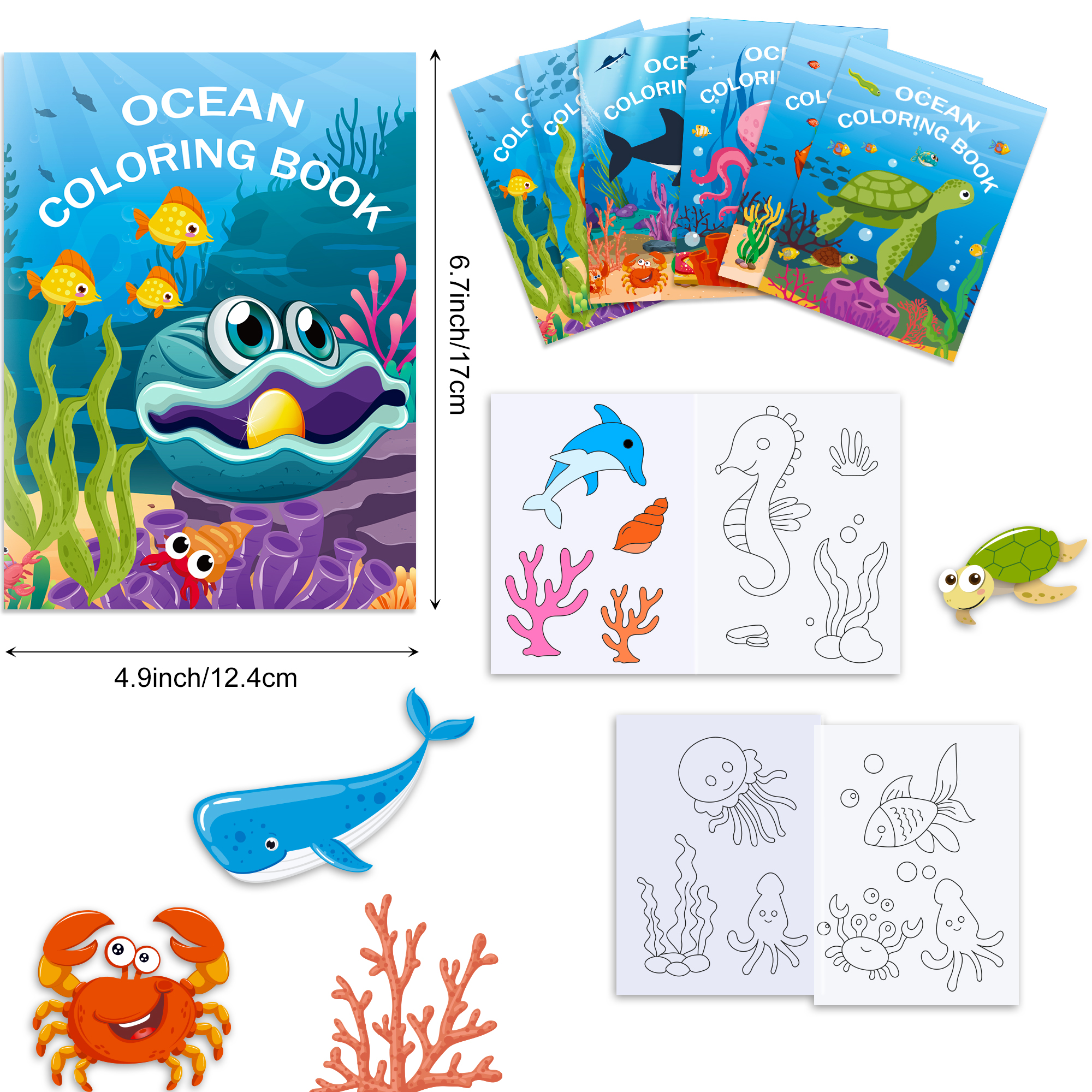16pcs Cartoon Underwater World – обзор и цена Food Snacks Coloring Book
