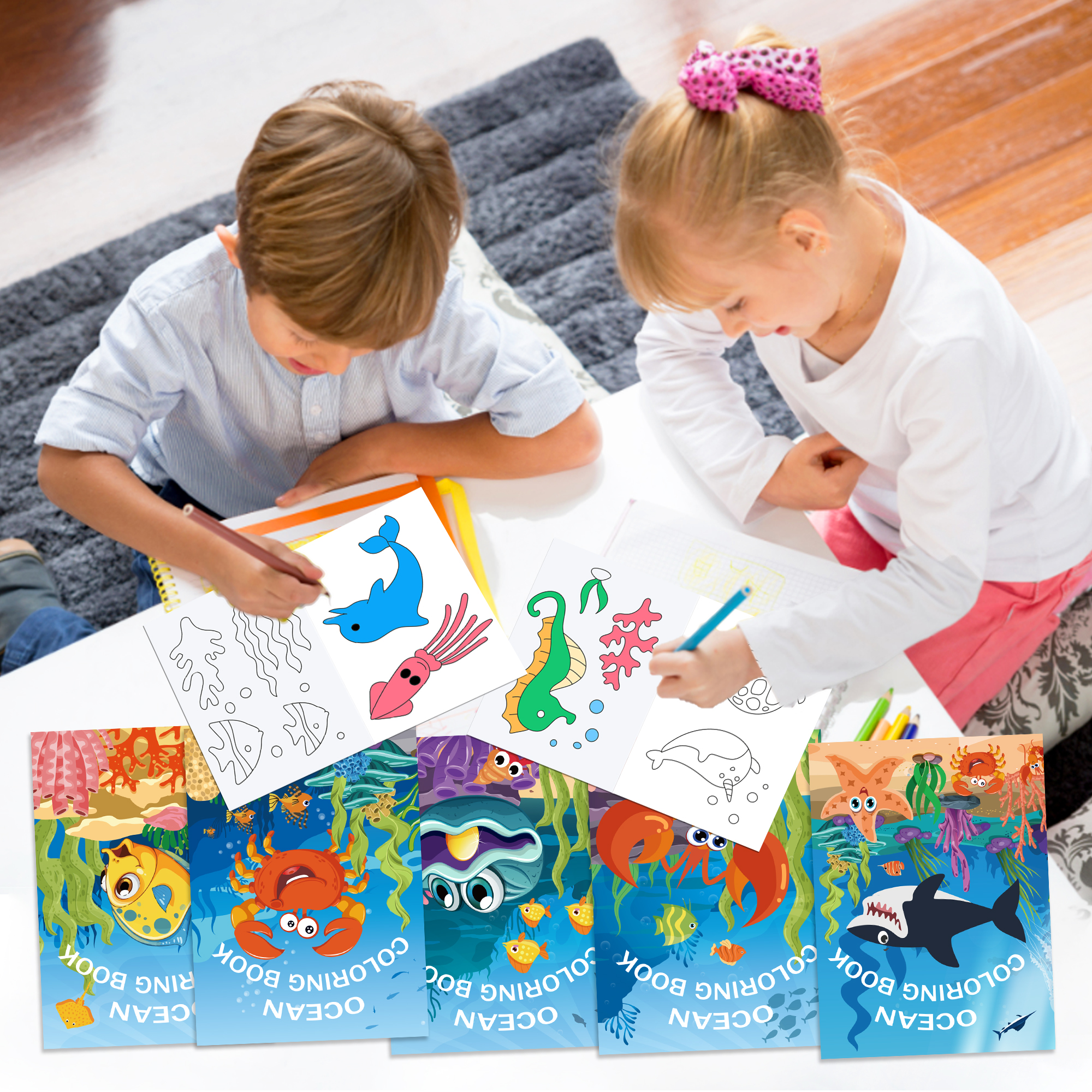 16pcs Cartoon Underwater World – обзор и цена Food Snacks Coloring Book