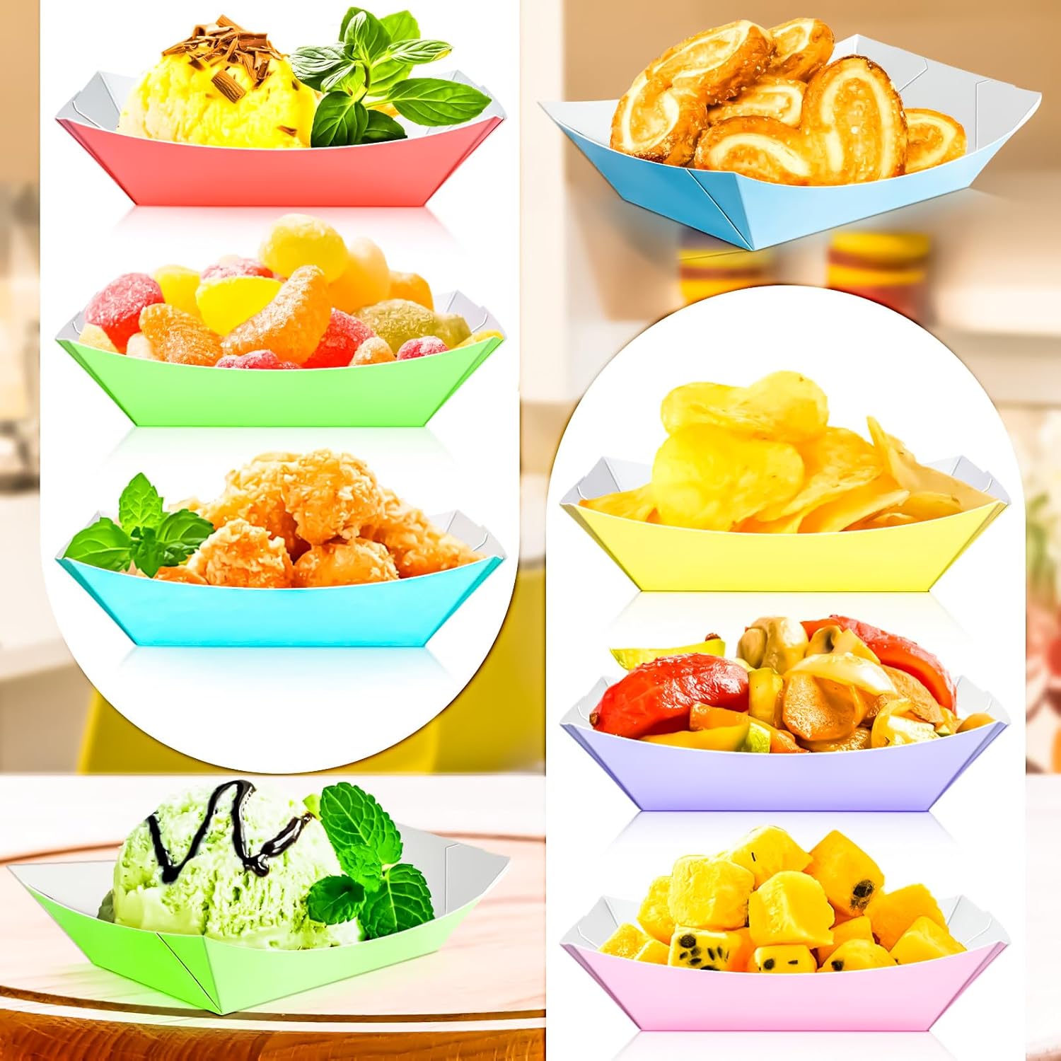 100 Pack Colorful 1/4Lb Paper  – обзор и цена Food Snacks Images