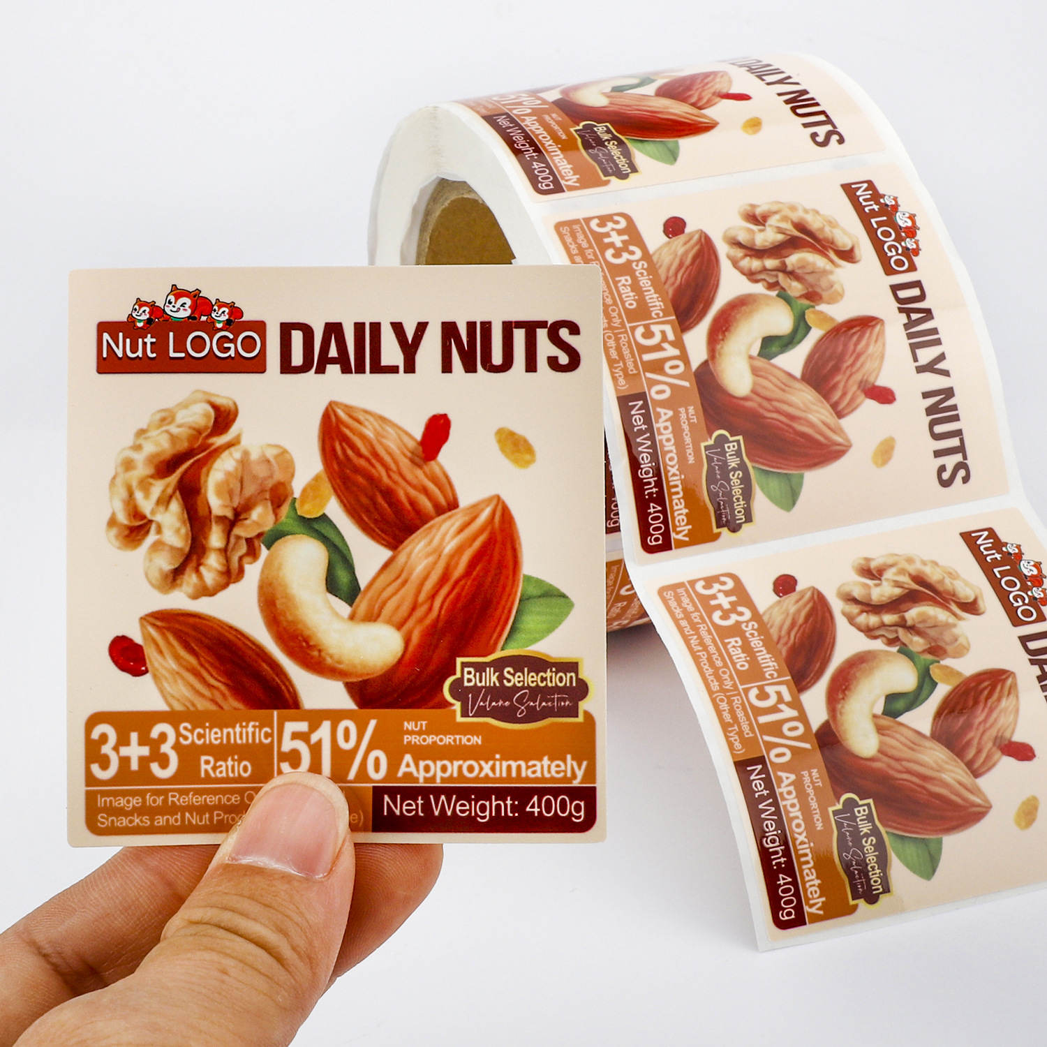 Custom snack stickers, nuts, d – обзор и цена Logo Food Snack