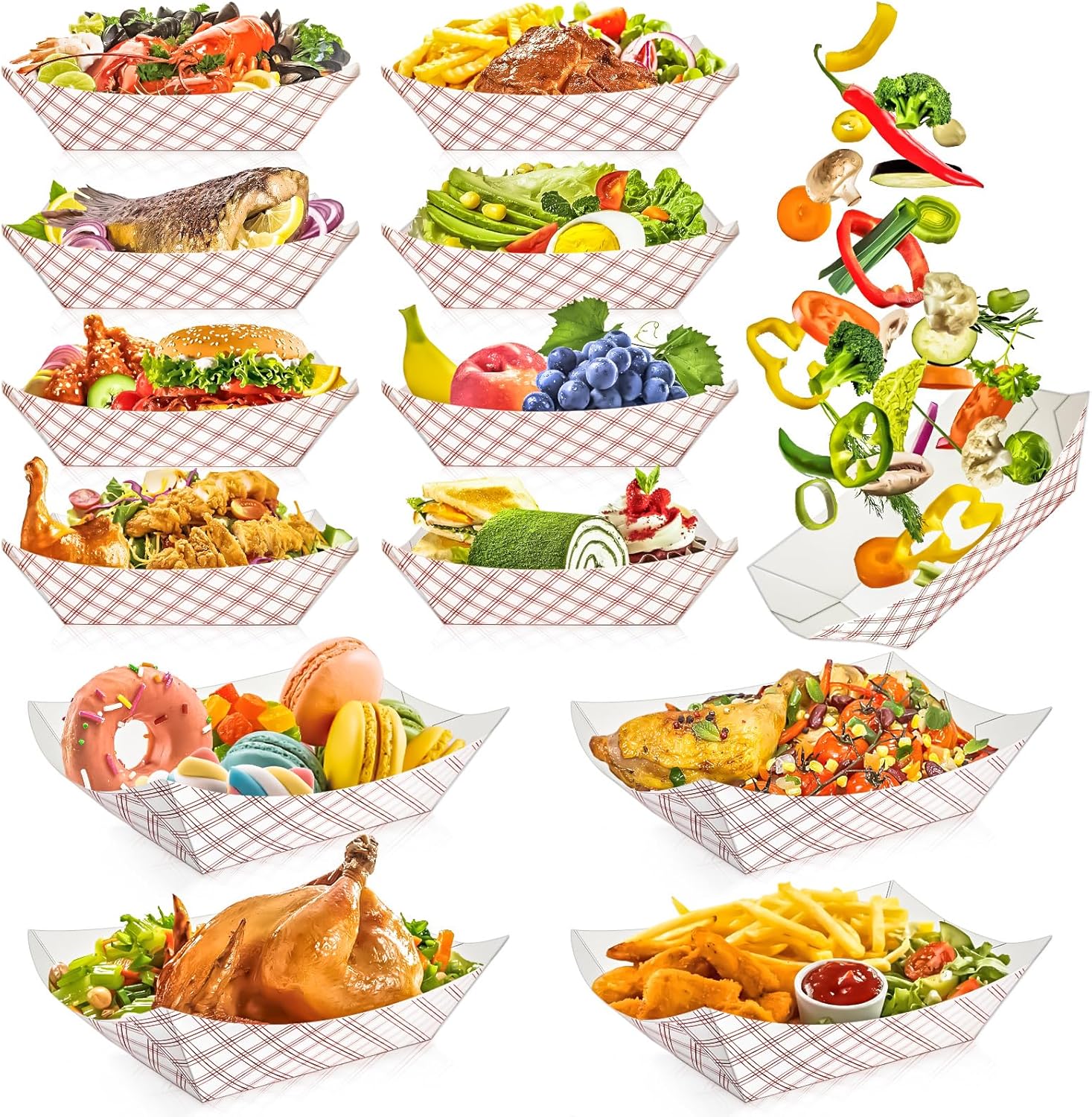100 Pack Checkered Paper Food  – обзор и цена Food Snacks Images