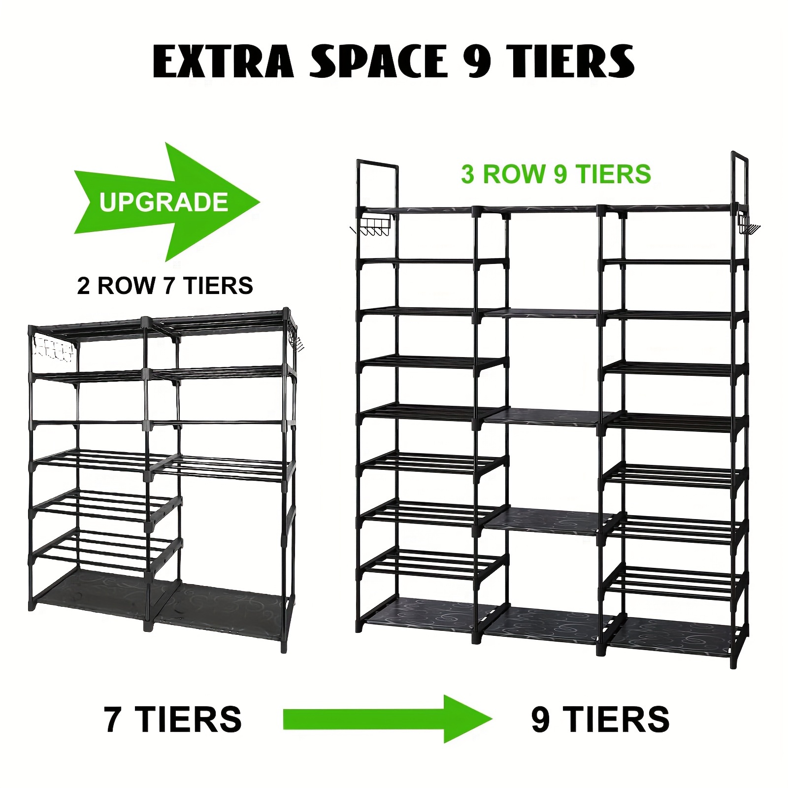 1pc 9 Tier Shoe Rack Organizer – обзор и цена Foods X