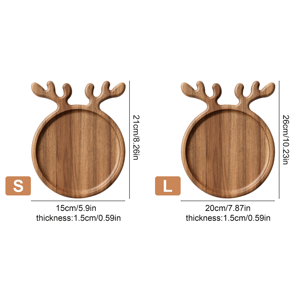 Wood Serving With Antler,Round – обзор и цена Food Snacks For Christmas