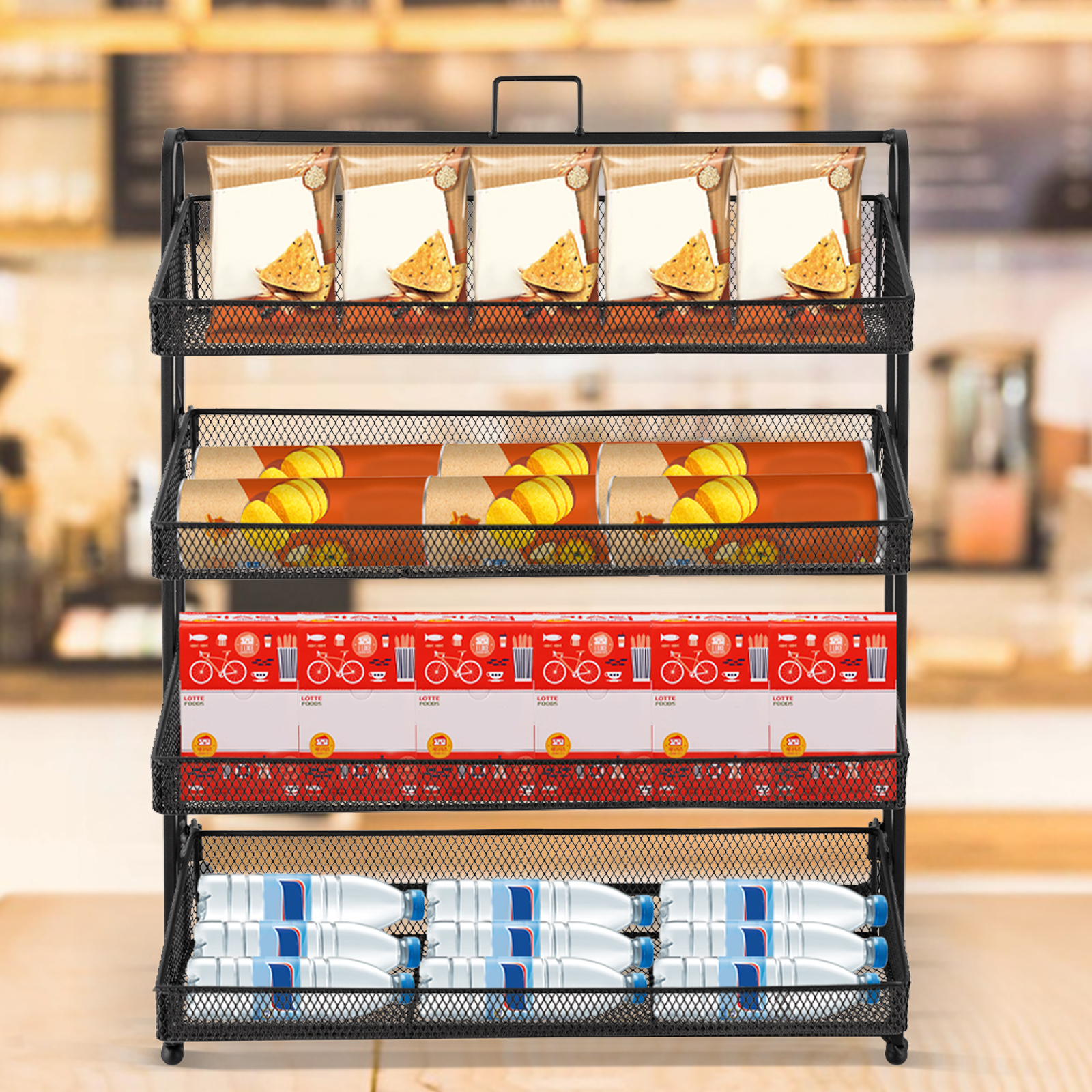 4 Tiers Retail Candy Display R – обзор и цена Food Snacks With Iron