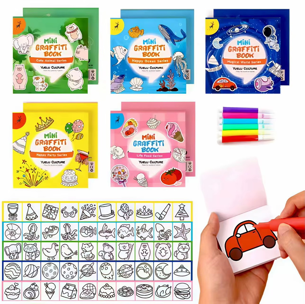 50Sheets Mini Graffiti Noteboo – обзор и цена Food Snacks Coloring Book