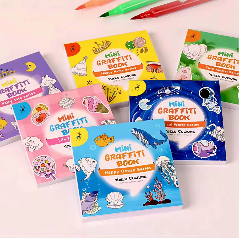 50Sheets Mini Graffiti Noteboo – обзор и цена Food Snacks Coloring Book