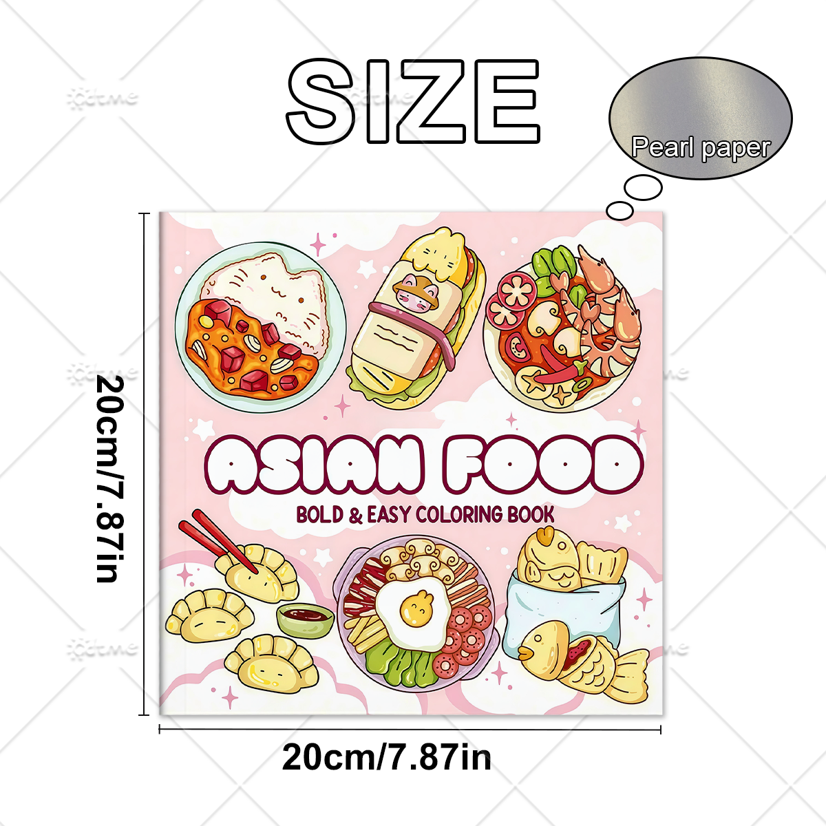 ASIAN Food Bold-easy Patterns  – обзор и цена Food Snacks Coloring Book