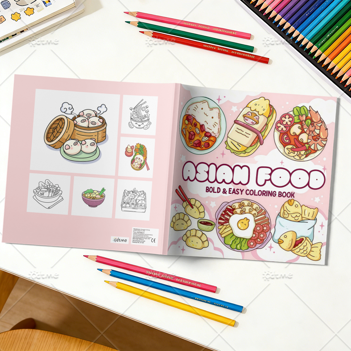ASIAN Food Bold-easy Patterns  – обзор и цена Food Snacks Coloring Book