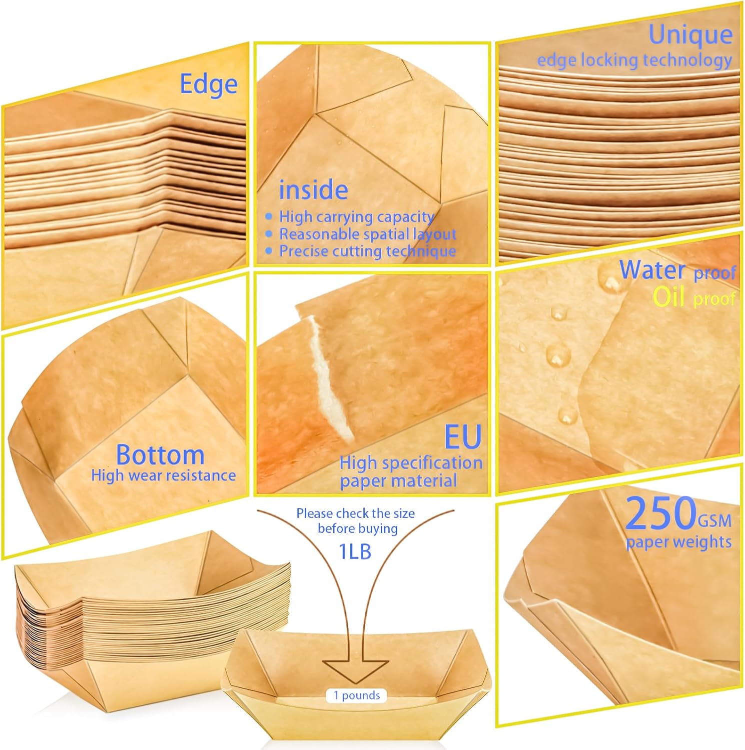100 Pack 1lb Kraft Paper Food  – обзор и цена Food Snacks Images