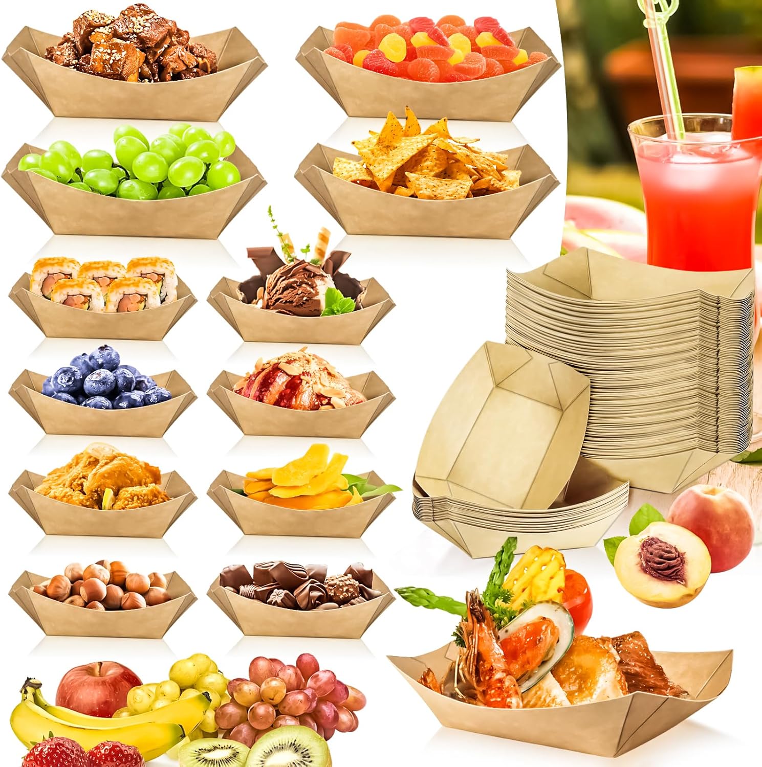 100 Pack 1lb Kraft Paper Food  – обзор и цена Food Snacks Images