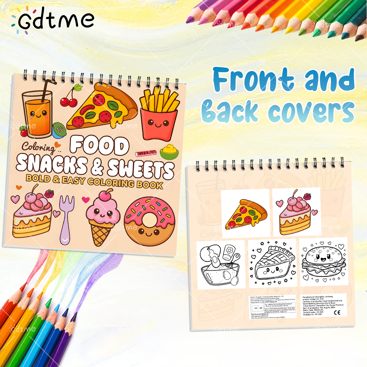 FOOD SNACKS & SWEETS Themed Co – обзор и цена Food Snacks Coloring Book