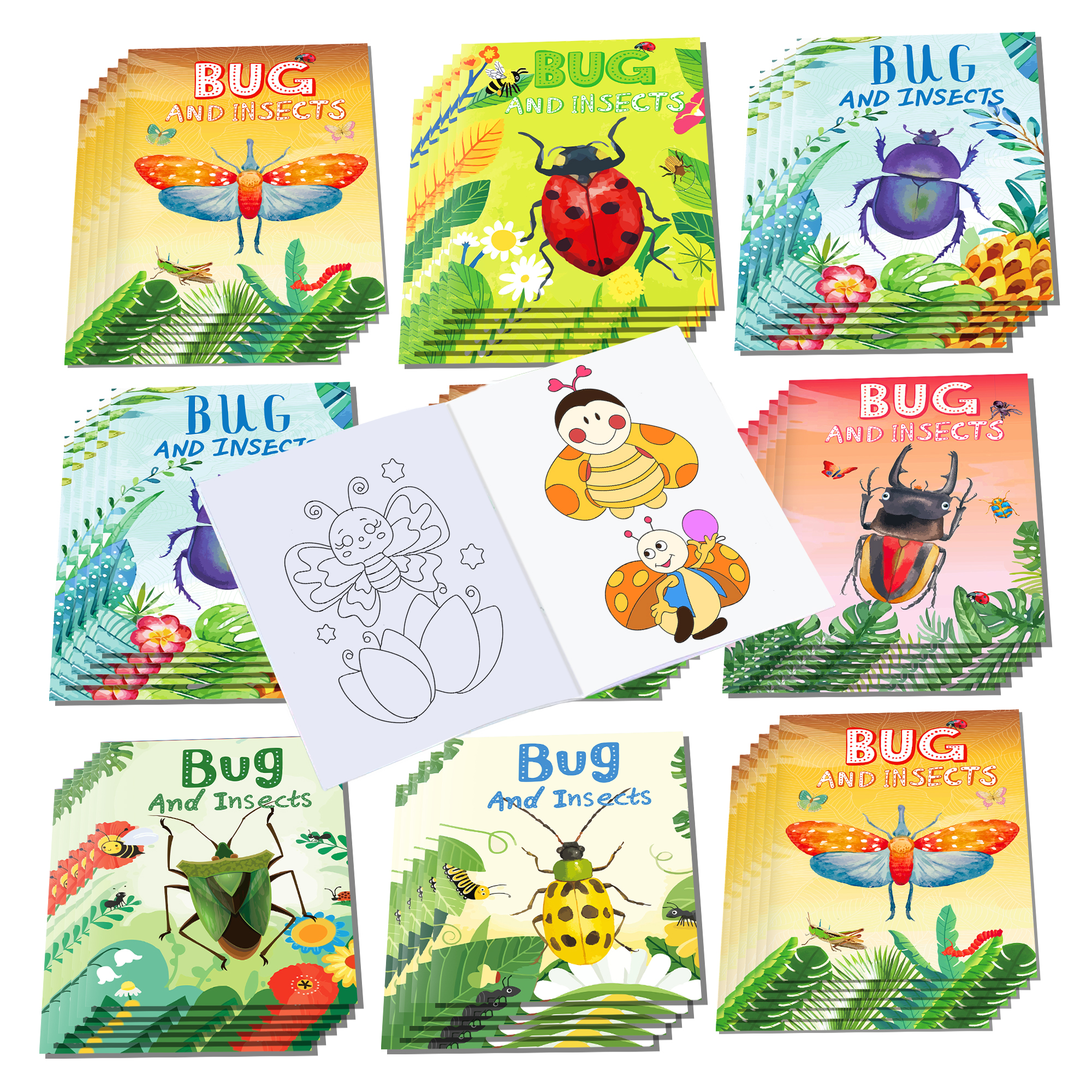 12pcs Cartoon Insect Bug Sprin – обзор и цена Food Snacks Coloring Book