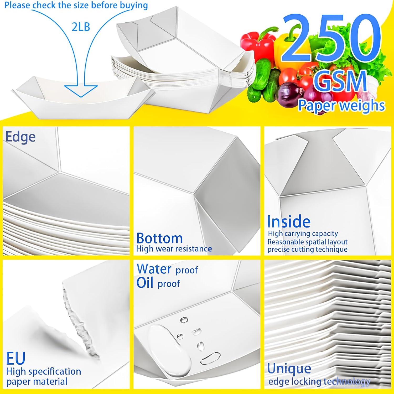 120 Pack 2lb Paper Food Boat T – обзор и цена Food Snacks Images