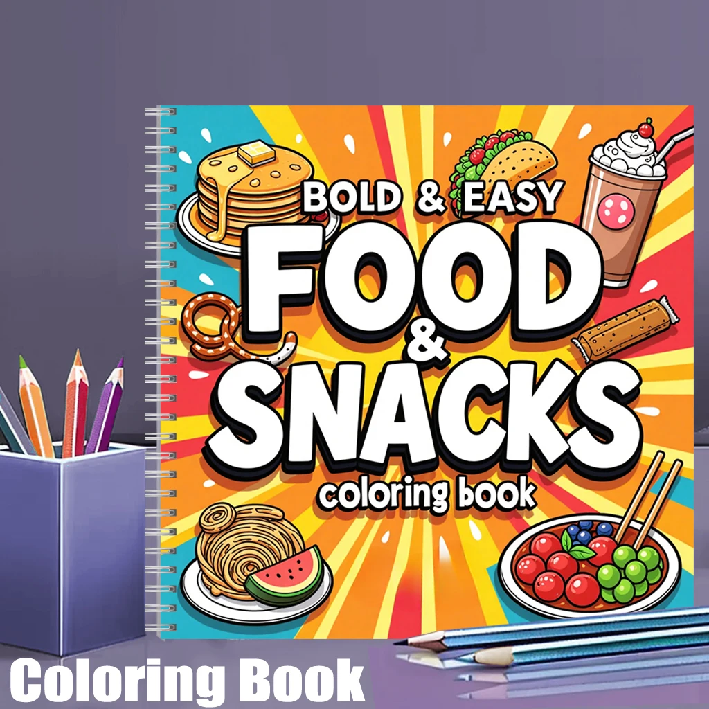 Food and Snacks Coloring Book  – обзор и цена Food Snacks Coloring Book