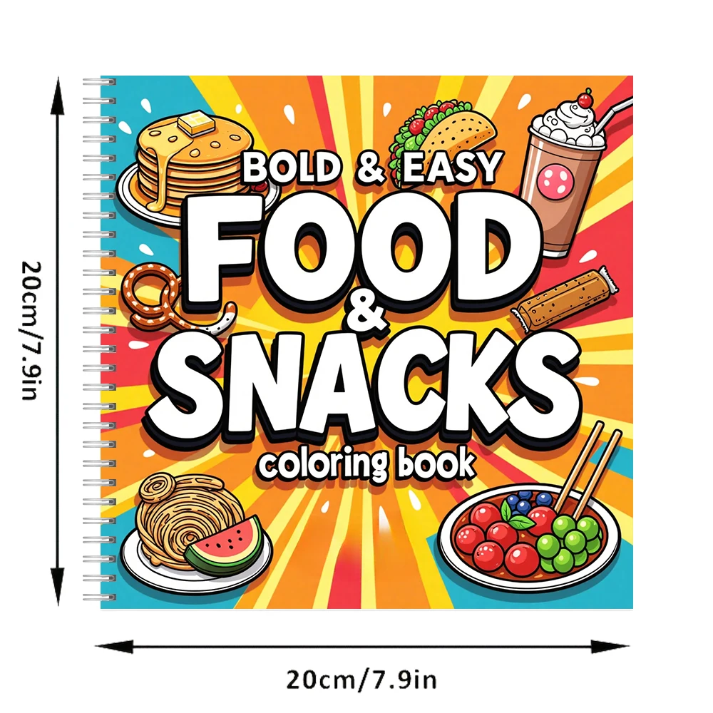 Food and Snacks Coloring Book  – обзор и цена Food Snacks Coloring Book