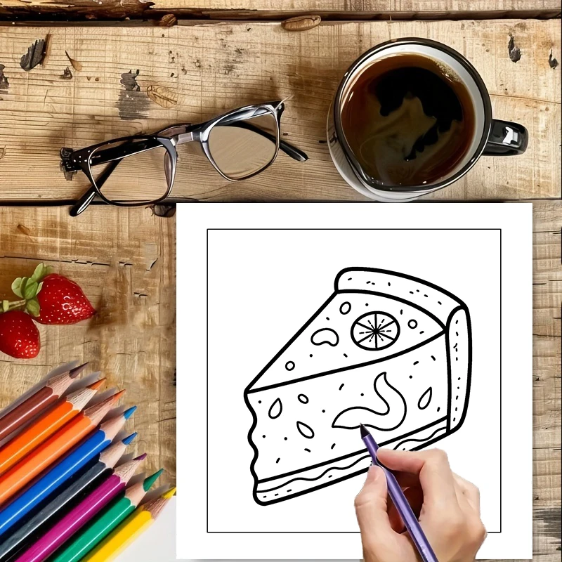 Food and Snacks Coloring Book  – обзор и цена Food Snacks Coloring Book
