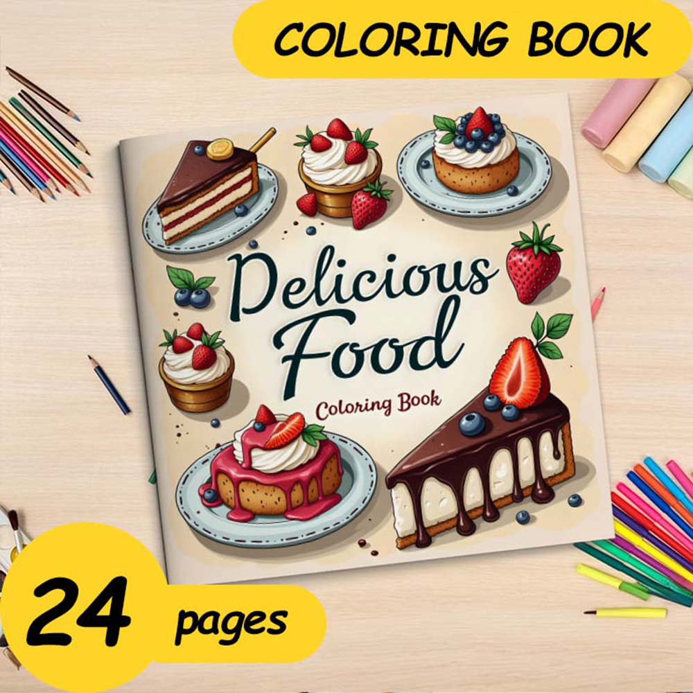 1pc Food Style Art Coloring Bo – обзор и цена Food Snacks Coloring Book