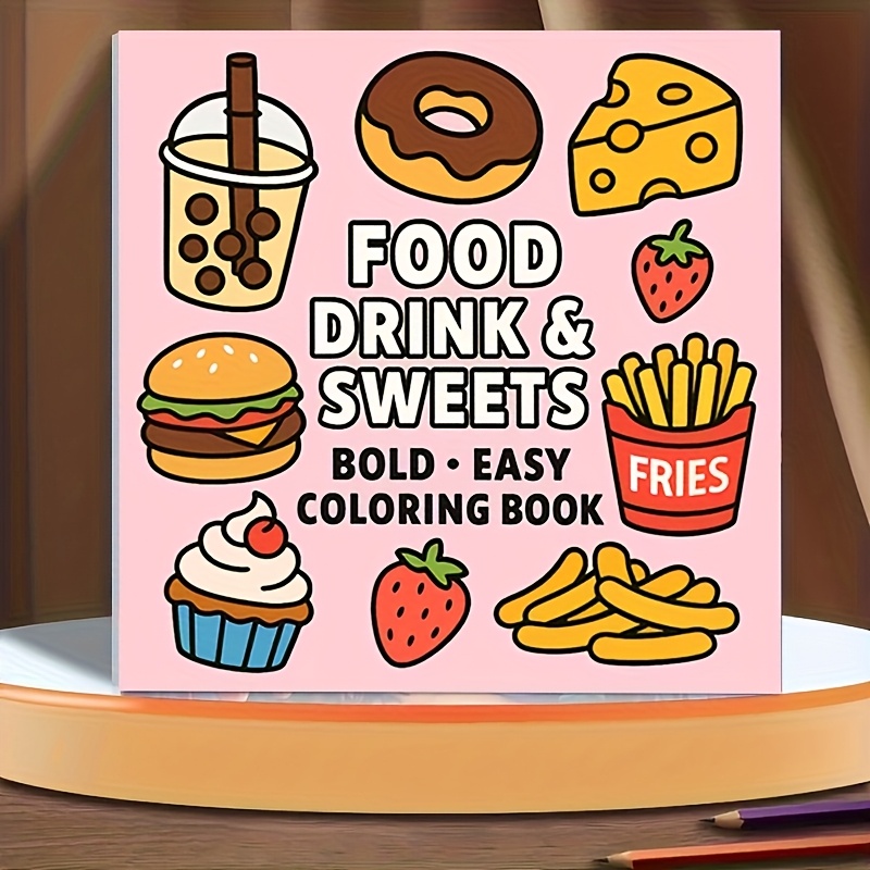 Original Upgraded Version, 24  – обзор и цена Food Snacks Coloring Book