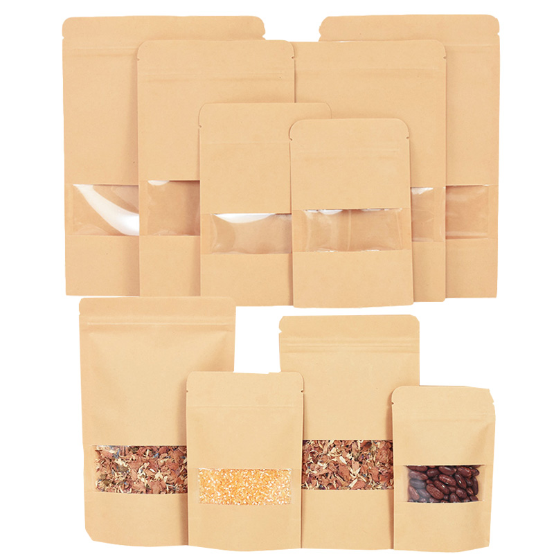 20/50pcs Kraft Paper Zip Lock  – обзор и цена Food Like Snacks