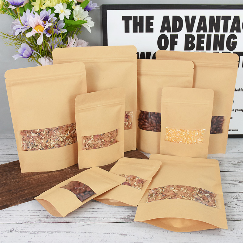 20/50pcs Kraft Paper Zip Lock  – обзор и цена Food Like Snacks