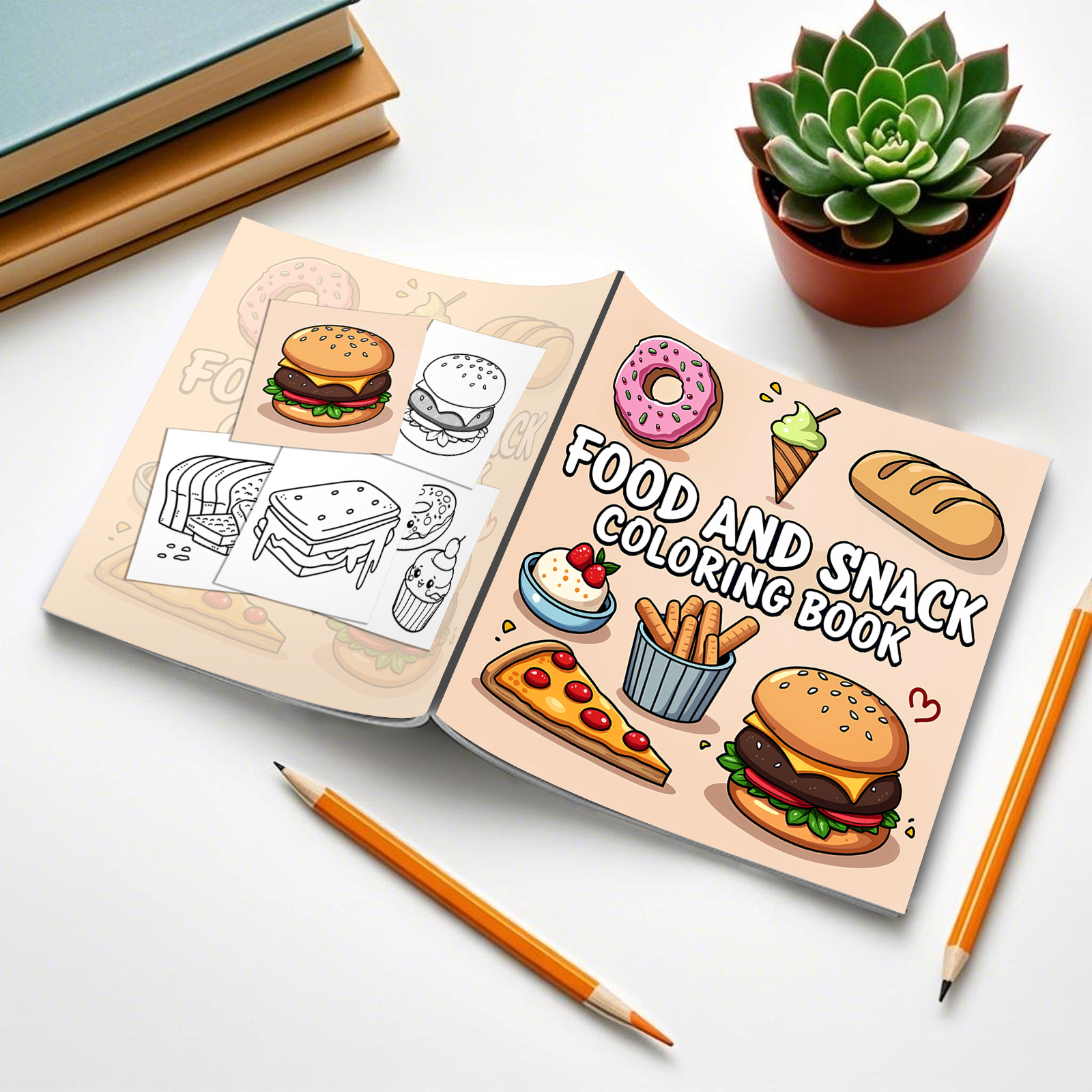 FOOD AND SNACK Coloring Book F – обзор и цена Food Snacks Coloring Book