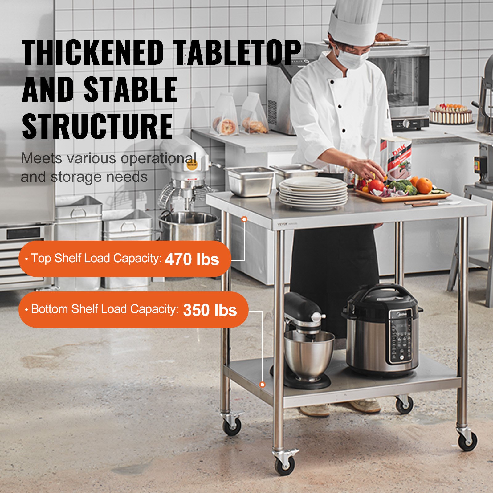Stainless Steel Work Table 30  – обзор и цена Foods X