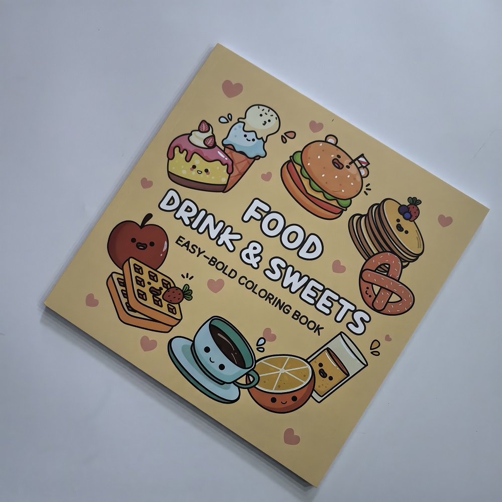 Food Drink & Sweets Easy-bold  – обзор и цена Food Snacks Coloring Book