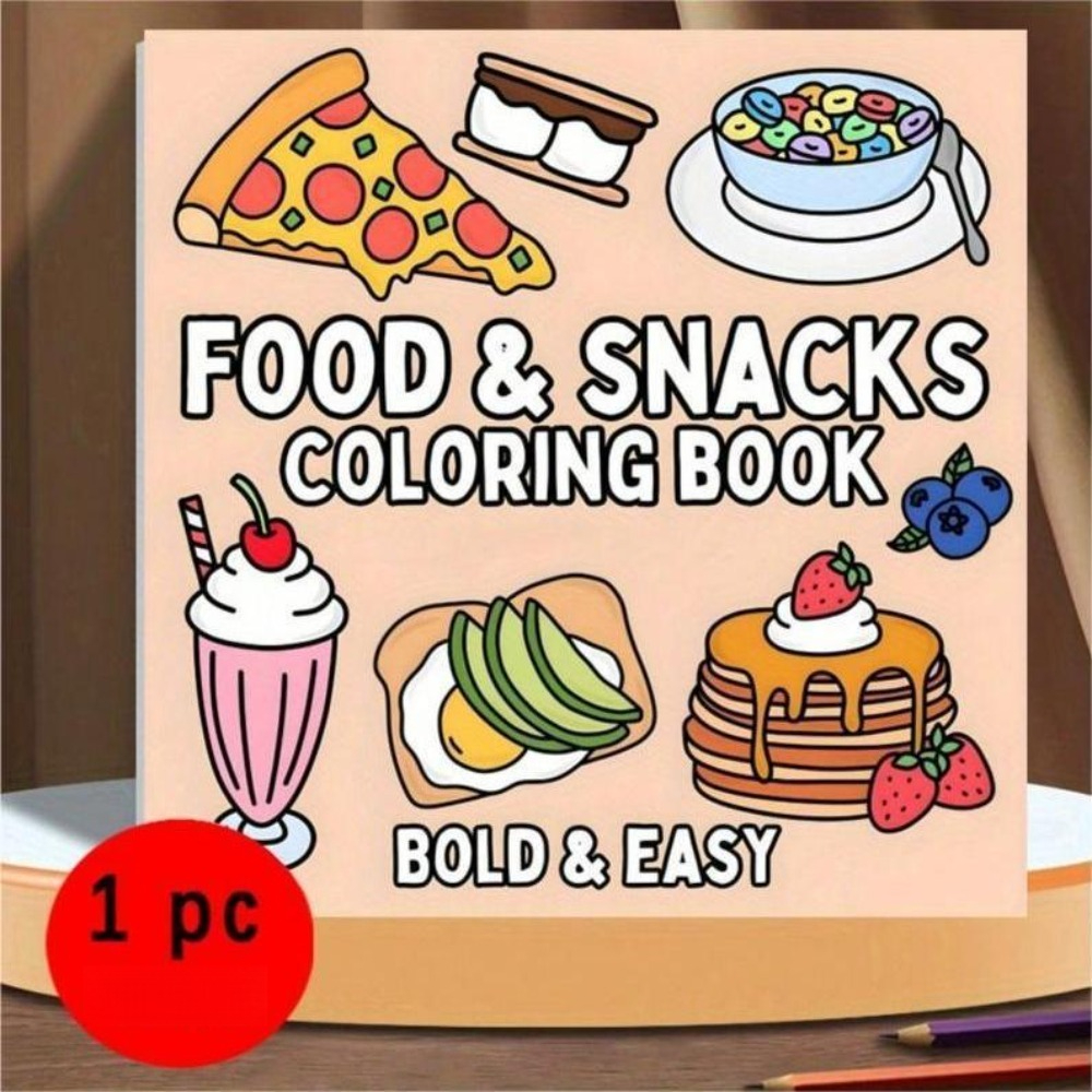 Food and Snacks Coloring Book  – обзор и цена Food Snacks Coloring Book