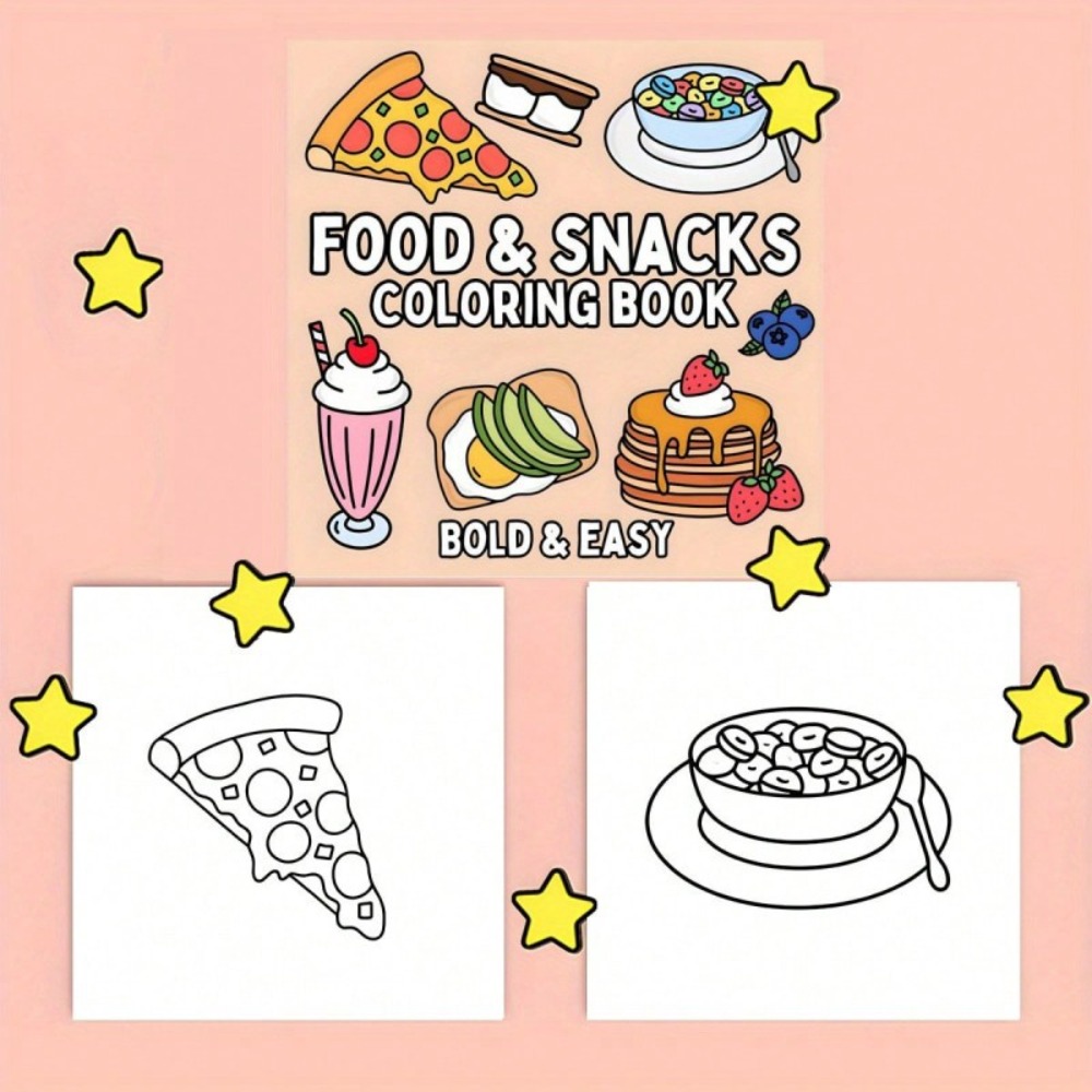 Food and Snacks Coloring Book  – обзор и цена Food Snacks Coloring Book