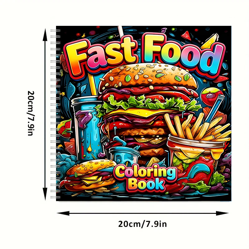 Fast Food Coloring Book for Ad – обзор и цена Food Snacks Coloring Book
