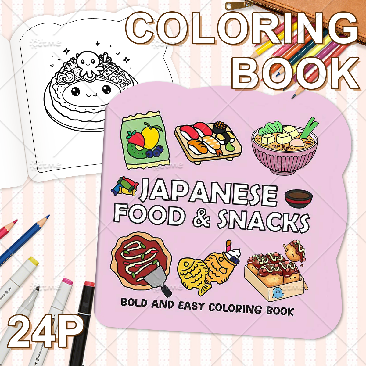 JAPANESE FOOD & SNACKS Irregul – обзор и цена Food Snacks Coloring Book